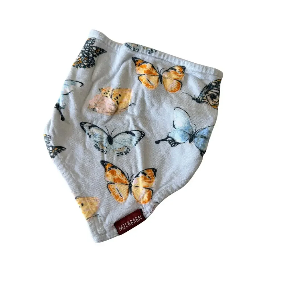 MILKBARN Butterfly Bamboo Three-Layer Kerchief Bib